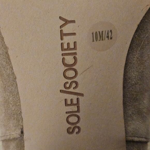 Sole Society Tan Suede Maeryn Pointed Toe Boots Pull-On Womens Size 10M Beige - Picture 8 of 10